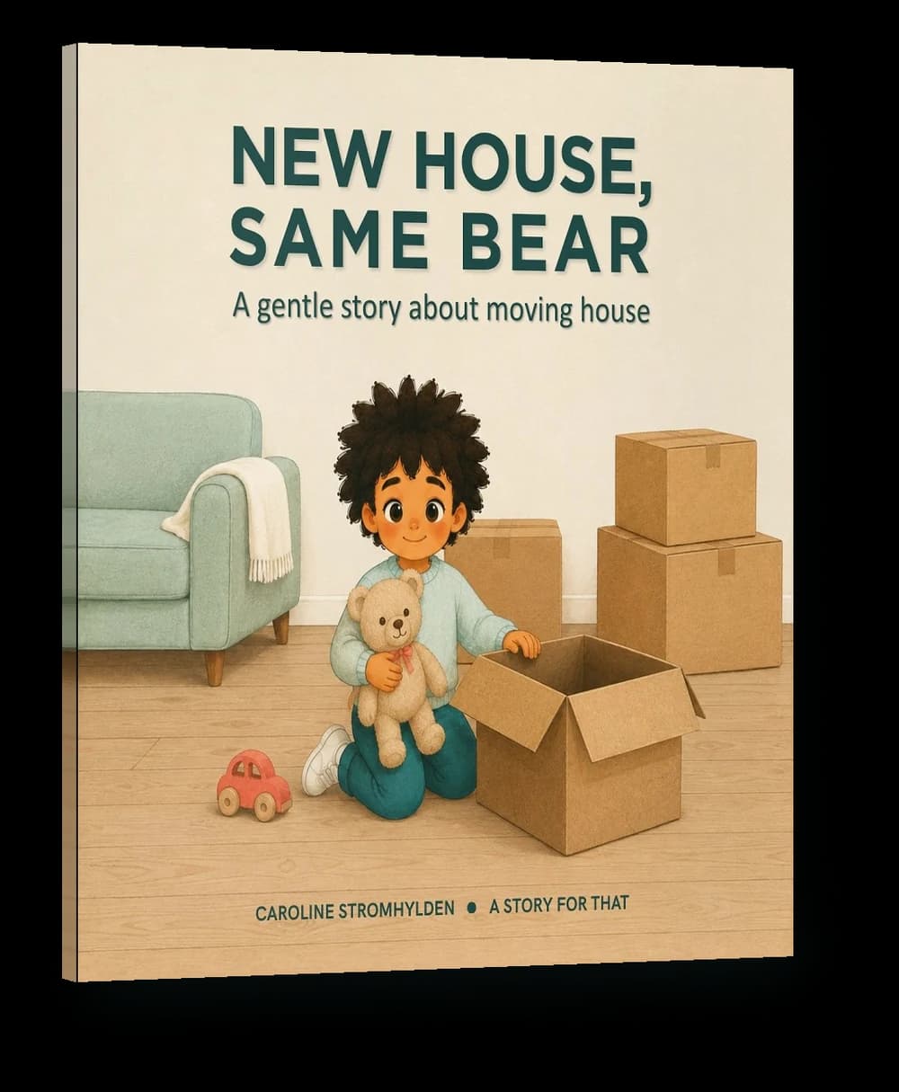 New House, Same Bear — paperback picture book